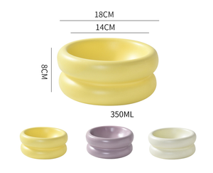 Ingrosso nuove ciambelle progettate in vari colori ciotole per <span class=keywords><strong>bere</strong></span> e nutrire animali domestici in ceramica - Product Image 4