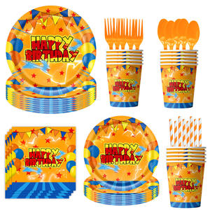 Anime Balls Vaisselle décorative en papier, y compris les assiettes, les tasses et les ustensiles pour les événements d'anniversaire des enfants. - Product Image 2