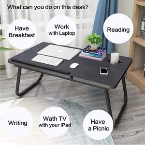 Table de bureau portable réglable de 17 pouces pour lit ou canapé pour bureau-pour manger, écrire ou lire - Product Image 3