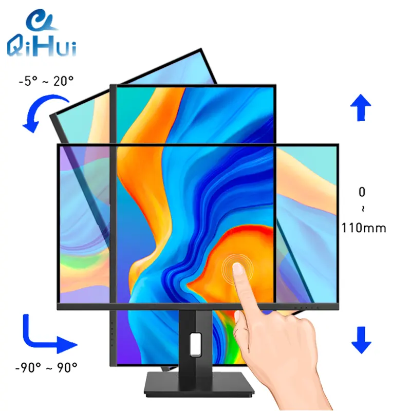 27 אינץ Led עם תאורה אחורית רב מגע Lcd צג 16:9 אמיתי שטוח עיצוב חלק 4k מסך מגע נהדר עבור משרד קופה הקמעונאי