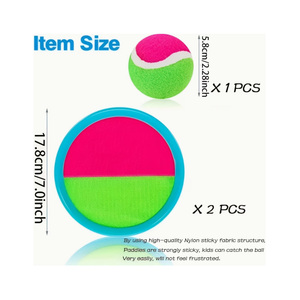 <span class=keywords><strong>Set</strong></span> di Palline Appiccicose, Gioco di Lancio e Presa con Racchette, Divertente Giocattolo Sportivo per Famiglia, Feste, Spiaggia, Campeggio - Product Image 2