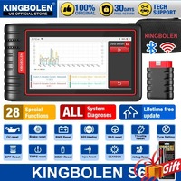 KINGBOLEN S6 Escáner de Diagnóstico OBD2 Original, Sistema Completo, 28 Reinicio, Prueba Bidireccional, Mejor que Thinkscan Max2 2025