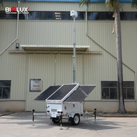 Torre de Vigilancia Solar Móvil BIGLUX HiSTAR, Remolque de Seguridad Profesional, Instalación Rápida e Independiente para Estacionamiento