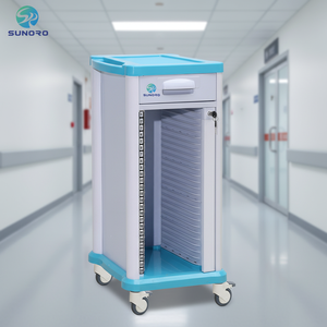 عربة طوارئ طبية متحركة SET24 من البلاستيك ABS لحفظ سجلات المرضى وسجلات التاريخ الطبي - Product Image 3