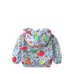 2025 primavera otoño nuevo estilo Europeo Americano niños estampado completo dinosaurio chaqueta dibujos animados cortavientos cierre de cremallera - Product Image 6