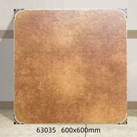 Carrelage en céramique terracotta mat 600x600mm 8mm d'épaisseur, design moderne, résistant à l'usure, antidérapant, antibactérien, pour salle de bain, villa, hôtel