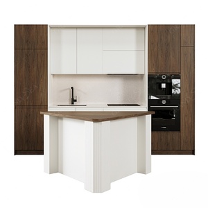 Mobili da <span class=keywords><strong>Cucina</strong></span> in Legno Massello Stile Shaker Semplice ed Economico, Base Bianca, Assemblaggio Completo, Personalizzazione Disponibile - Product Image 1