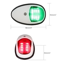 Véritable lampe de signalisation Marine étanche 12V, Port et Starboard, accessoire de bateau, lumière de Navigation Led
