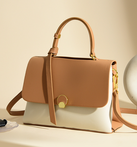 Sac à main en cuir PU crème, sac à bandoulière à rabat, sac à main imperméable pour femmes, usage quotidien - Product Image 3