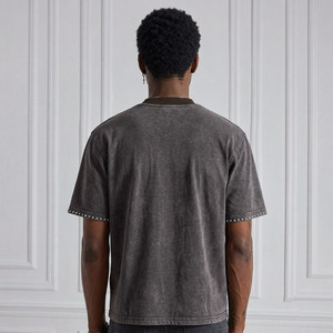 T-shirt OEM Personalizzata in Cotone da Uomo, Magliette Personalizzate UE, T-shirt Bling Personalizzata, T-shirt di Lusso in Cotone, T-shirt Neutra - Product Image 2