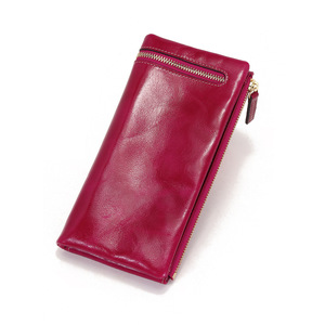 <span class=keywords><strong>Portafoglio</strong></span> Lungo in Vera Pelle Premium Hongli per Donne, Pochette Vintage Personalizzata <span class=keywords><strong>Blu</strong></span> Lucido - Product Image 6