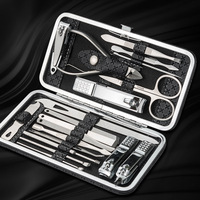 Trousse de Toilettage Professionnelle Complète en Acier Inoxydable Hommes Femmes, Kit Manucure Pédicure pour la Maison et les Voyages