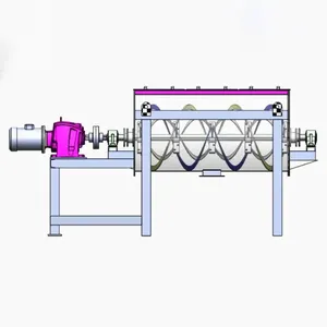 Feed Double Shaft Mixer Mixer Machine For Food Powder Ribbon Type Ribbon Mixer