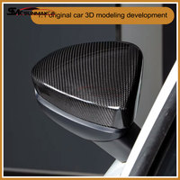 Pour Audi A3 8V S3 RS3 2012-2020, coque de rétroviseur latéral en fibre de carbone véritable, boîtier de rétroviseur, accessoire de modification extérieure