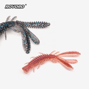 ROVORO Tackle Leurres souples en TPE pour la pêche au bar et aux poissons d'eau salée, leurres bioniques crevettes et vers, appâts Ned, jigs - Product Image 4