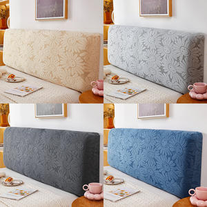 Nordic Style Bed Headboard <b>Cover</b> 1.5M-1.8M Elastic Jacquard Velvet Dustproof <b>Sofa</b> Backrest <b>Protective</b> <b>Cover</b> - Product Image 2