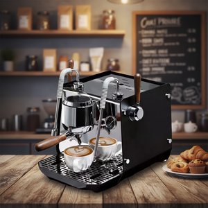 เครื่องชงกาแฟเอสเพรสโซแบบกึ่งอัตโนมัติสองหม้อต้ม สแตนเลส สตีล สำหรับใช้ในเชิงพาณิชย์ แรงดัน 15 บาร์ สำหรับใช้ในครัวเรือนแบบสเปน - Product Image 4