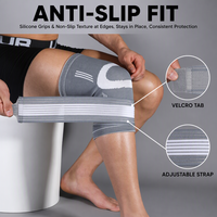 Qiangjin Ensemble de genouillères de compression en tricot flexible pour le sport, avec soutien pour la cheville, le coude et le poignet, et pour la marche à quatre pattes