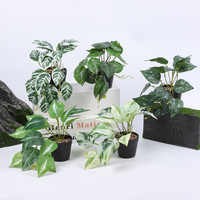 Plante Artificielle en Pot, Petite Plante Artificielle Verte en Pot pour la Maison, le Bureau, la Table, Décoration Nordique, Écologique, Plantes Artificielles