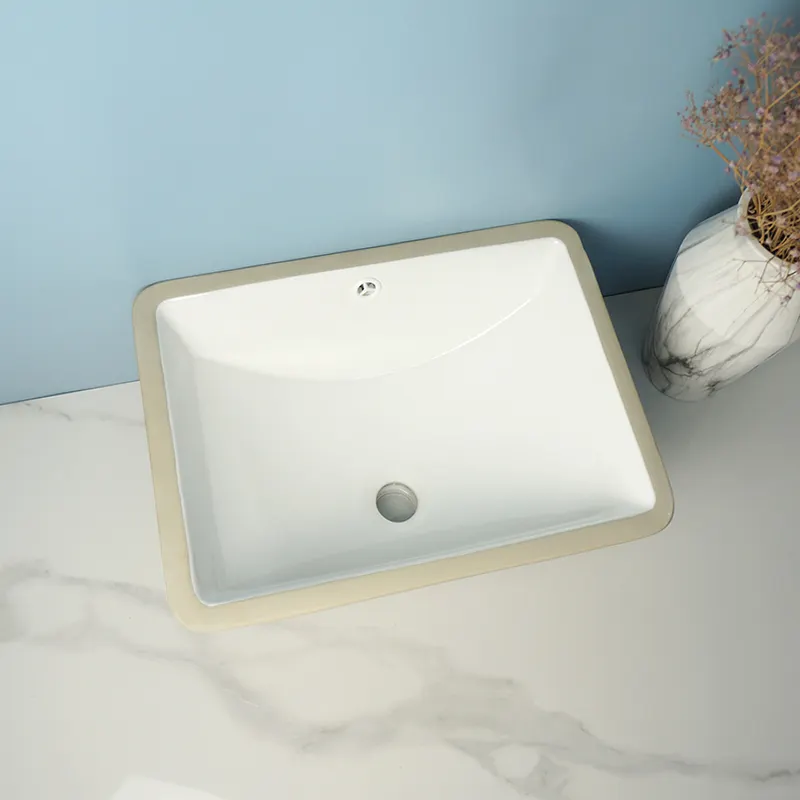 Tarpul 18 pollici prezzo del produttore Design europeo lavabo da bagno sottotop in ceramica bianca per Hotel