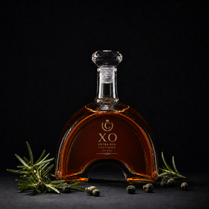 Bouteille en <span class=keywords><strong>verre</strong></span> arquée personnalisée de luxe de 700 ml avec bouchon en liège estampé à chaud pour whisky, vodka, <span class=keywords><strong>vin</strong></span>, tequila - Product Image 2