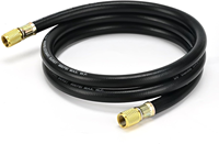 Высококачественный шланг для вакуумной зарядки фреона R410/R134A/R22 для систем кондиционирования, 1/2" 3/8", 600 PSI, высокопроизводительный, прочный, для холодильников, черный, YML