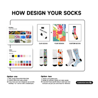 Chaussettes pour hommes et femmes à la mode en coton peigné Jacquard Design Clavier numérique Motif tricoté Printemps Saison