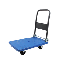 Chariot à main avec plateforme en plastique, design léger