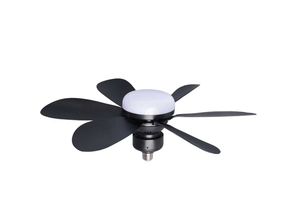 Ventilatore da Soffitto <span class=keywords><strong>LED</strong></span> Moderno Intelligente 16.5" Pieghevole con Attacco E27, 6 Pale, 3 Velocità, Telecomando, Nero/Bianco, Fai-da-Te - Product Image 6
