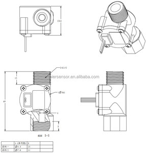 ナイロンPA661-30l/分流量センサー渦ディスプレイなし液体流量計水流量計 - Product Image 5