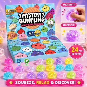 24PCS Mystery Dumpling Squishy <b>Blind</b> Box Advent Rise Stress Relief Fidget Sensory Squeeze Toy for Kids Holiday Party Gift - Product Image 4