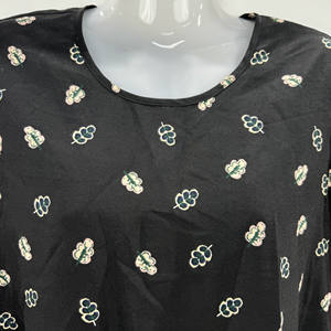 Impresión con cremallera Vestido dazy de alta calidad Camisetas de mujer Vestido Negro - Product Image 4