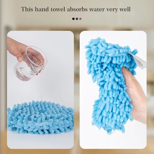 New Fashion Heavy Weight Chenille Hand <b>Towels</b> Quick Dry <b>Microfiber</b> Woven Techniques Kitchen Bathroom Hand <b>Towel</b> Ball Hanging - Product Image 2