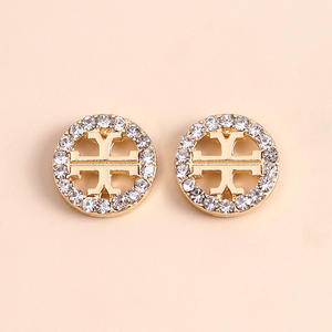 WeiHao nuovo arrivo moda luce di lusso avanzato senso orecchini di temperamento rotondo per le donne - Product Image 1