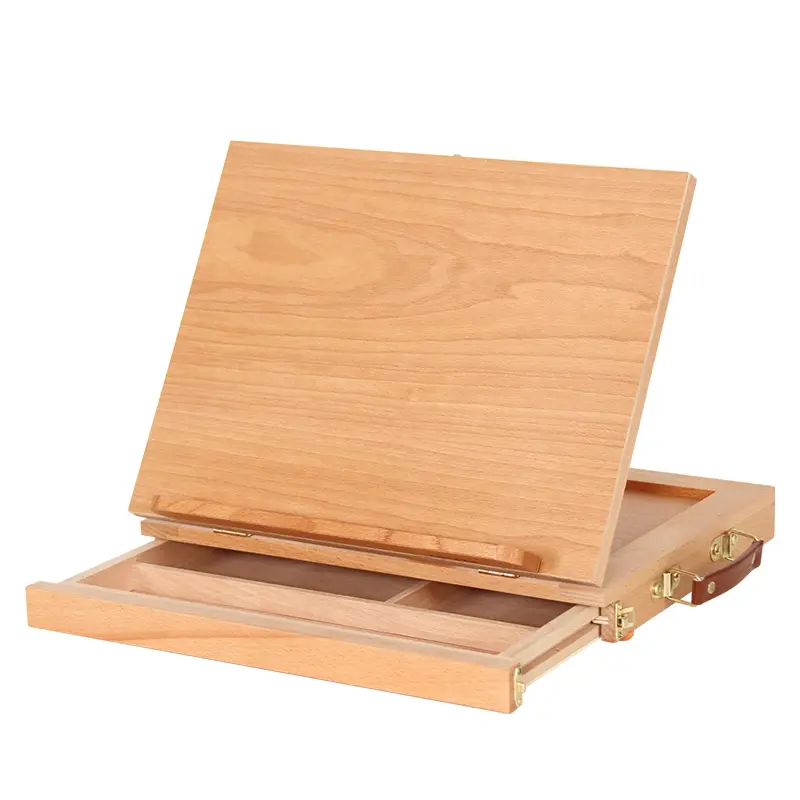 Художественная поставка, регулируемый деревянный Настольный мольберт с ящиком для хранения Sinoart Elm, деревянный стол, мольберт