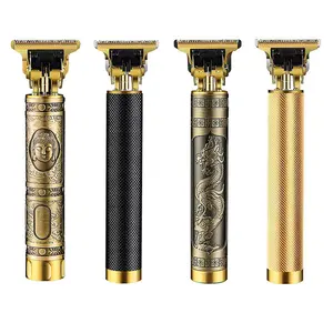 Aparador de cabelo profissional masculino, aparador elétrico, lcd, todo de metal, para gravura, bálsamo 0mm t9 amazon, comprar, aparador de cabelo para homens