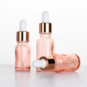 Cosmetici Oliva olio essenziale 5ml 10ml 30ml 50ml 60ml 100ml siero oro rosa di vetro contagocce bottiglia