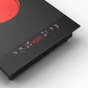 Cuisinière à induction électrique commerciale transfrontalière 2999W haute puissance, panneau en céramique, acier inoxydable, cuisson vapeur, US - Product Image 4