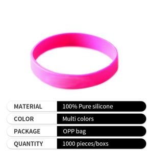 Pulsera de Silicona Personalizada con Logotipo Impreso en Rojo, Pulsera de Goma Promocional para Publicidad - Product Image 2