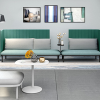 Meubles de bureau en tissu velours, canapé de réception moderne