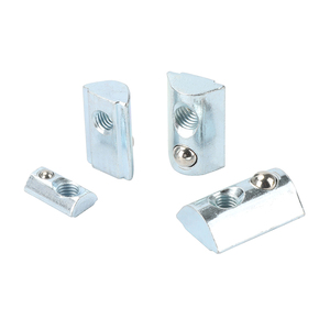 Factory High Yield Customized M3 M4 M5 M6 M8 Carbon Steel T Slot <strong>Nut</strong> With Sping Ball For Aluminum Profile