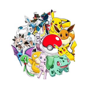 Venta al por mayor Kawaii Pokemoned Anime dibujos animados calcomanía uso promocional troquelado PVC vinilo impermeable pegatina para decoraciones y regalos - Product Image 4