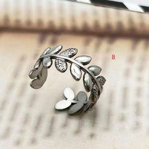 Multi-estilo europeo y americano ins viento abierto anillo de acero inoxidable corazón flor hueco puede ser incrustado accesorios de joyería - Product Image 3