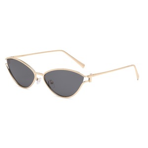 Cat Eye Sunglasses Metal <b>Frame</b> Gold UV400 Protection Women Fashionable Small Size Ocean Lens Style - Product Image 3