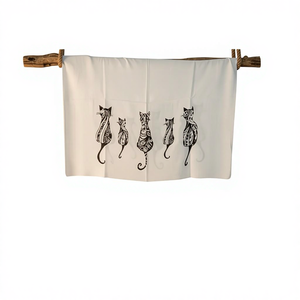 Peshtemal en coton léger, écologique, antimicrobien, à séchage rapide, imprimé animal, en viscose tissée, pour un usage domestique (forme rectangulaire) - Product Image 1