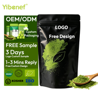 Poudre de Matcha de Qualité Cérémoniale Yibenef OEM ODM, Emballage Personnalisé, Marque Privée, Faible MOQ