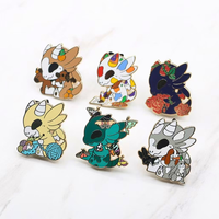 Broches de dragon de dessin animé personnalisées en usine, émail doux et émail dur, badges de personnages d'anime