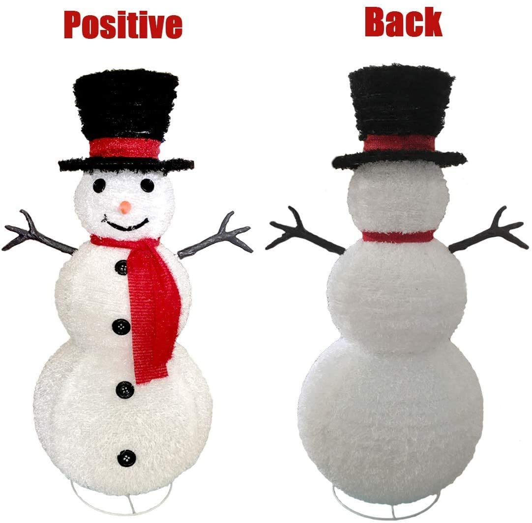 Hongshun christmas Decoration Light Foldable collapsible snow man for Christmas outdoor indoor decoration