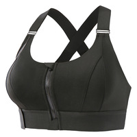 Soutien-gorge de sport à maintien élevé et absorption des chocs, avec fermeture avant, sans armatures, respirant, ajustable, du S au 5XL, vente en gros pour femmes