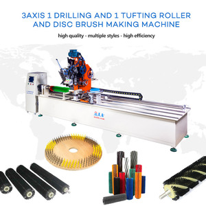 Tự động 3 trục con lăn bàn chải khoan và tufting máy làm con lăn bàn chải làm đầy máy con lăn Bàn chải máy làm - Product Image 2